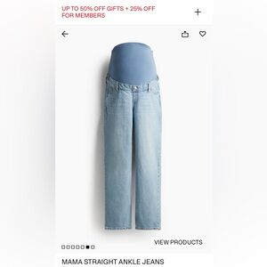 H&M Mama Straight Ankle Maternity Jeans